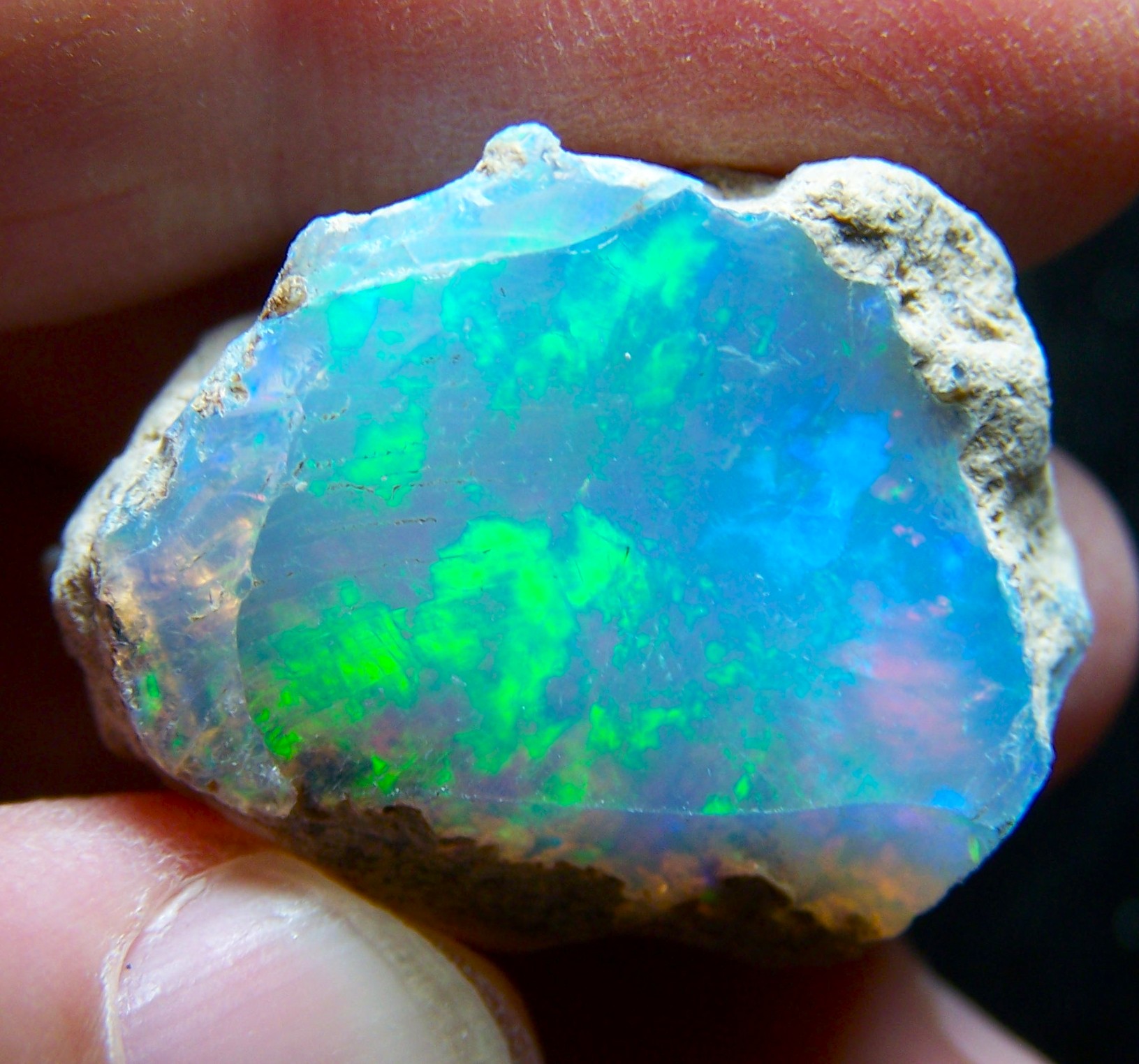 Ethiopian Opal Welo Rough * VIDEO 43.12 CTs AAA FIRE Cutting Grade USA DEALER