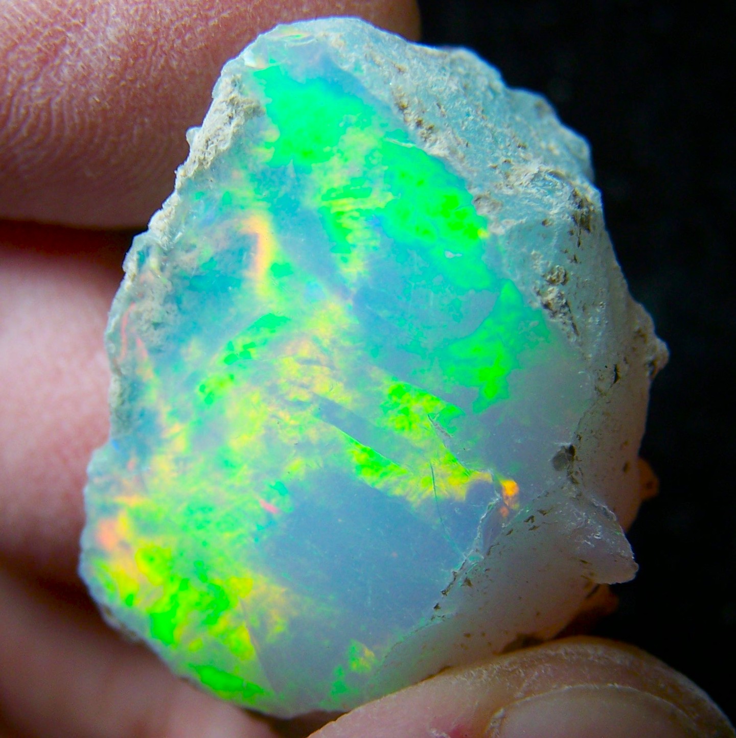 Ethiopian Opal Welo Rough * VIDEO 54.29 CTs AAA FIRE Cutting Grade USA DEALER