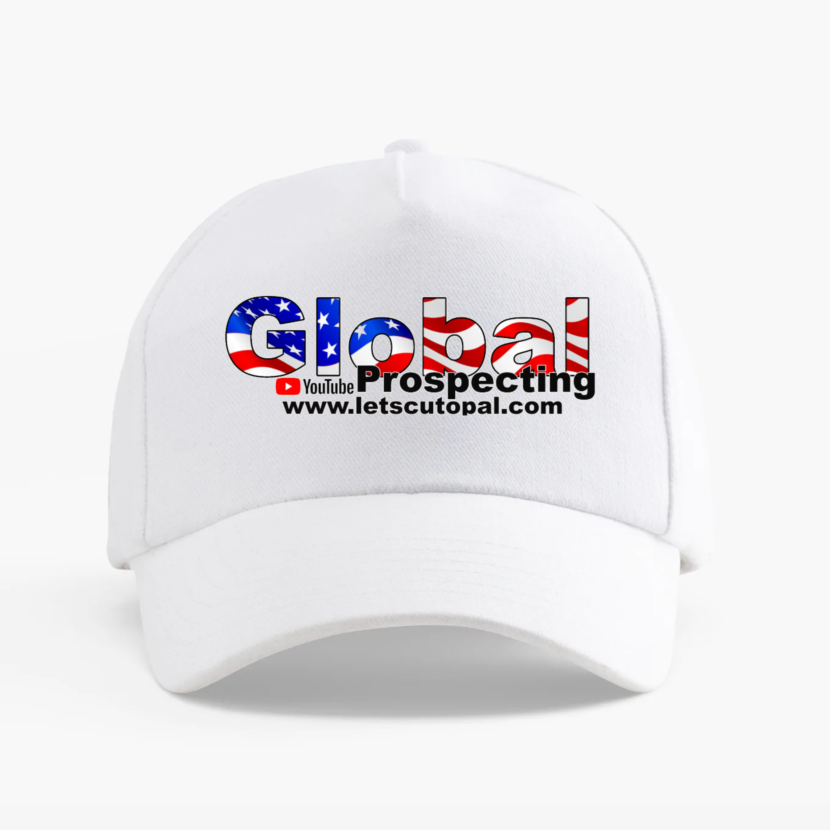 White Global American Flag Opal Cap 100% cotton