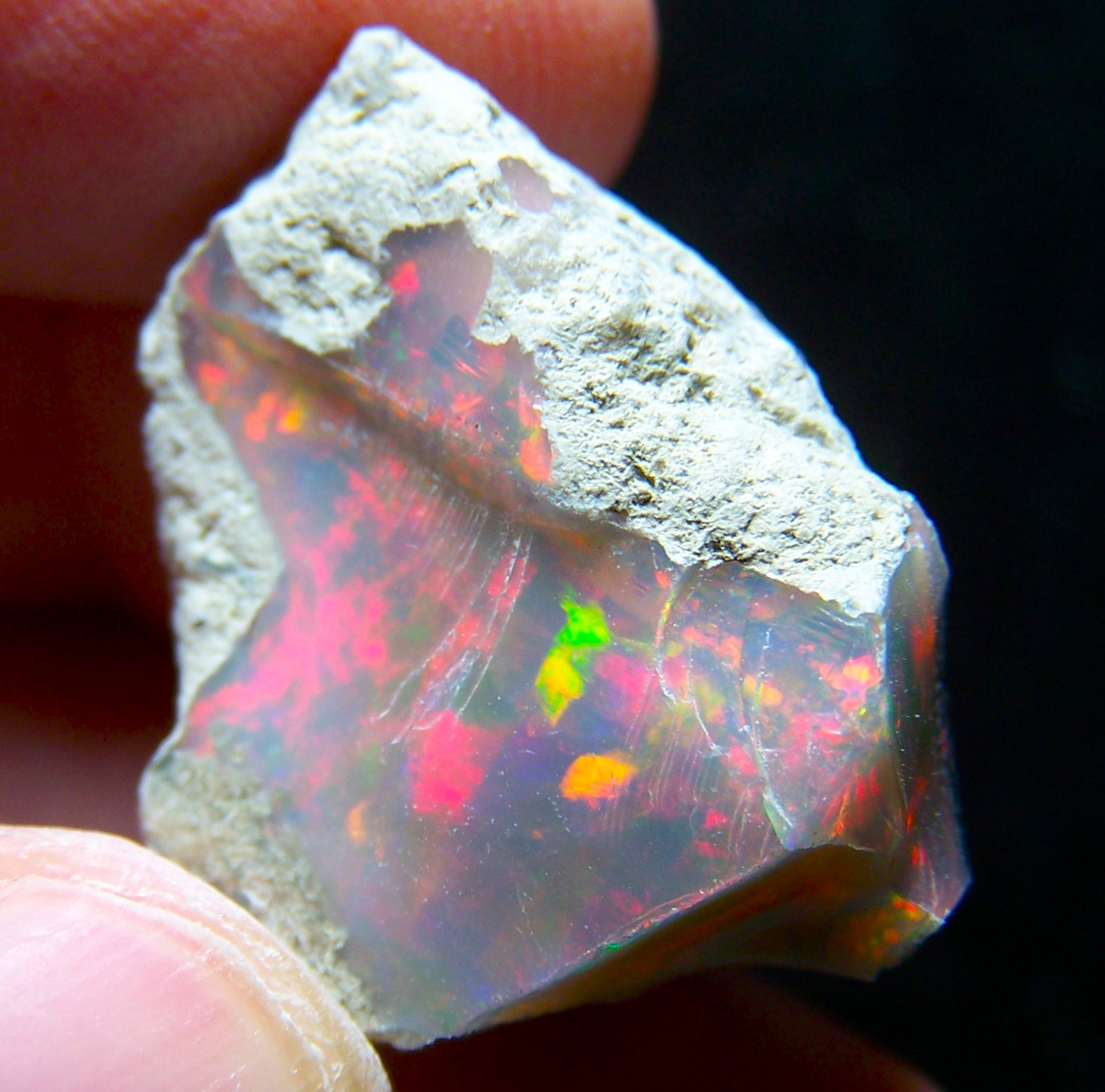 Dark Base Ethiopian Opal Welo Rough * VIDEO 41.84 CTs AAA FIRE Cutting Grade USA DEALER
