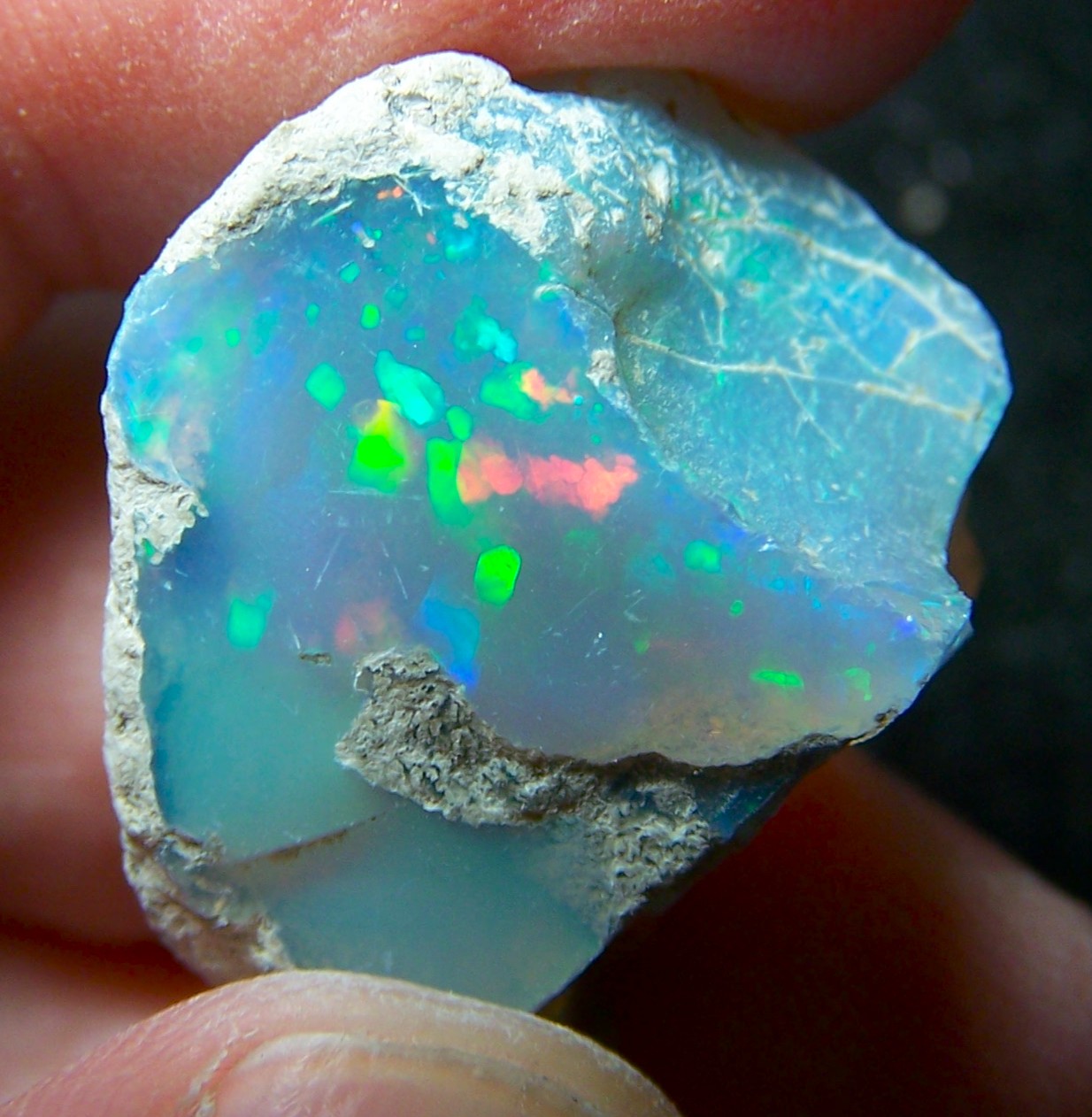 Ethiopian Opal Welo Rough * VIDEO 27.44 CTs AAA FIRE Cutting Grade USA DEALER — photo 1 of 13