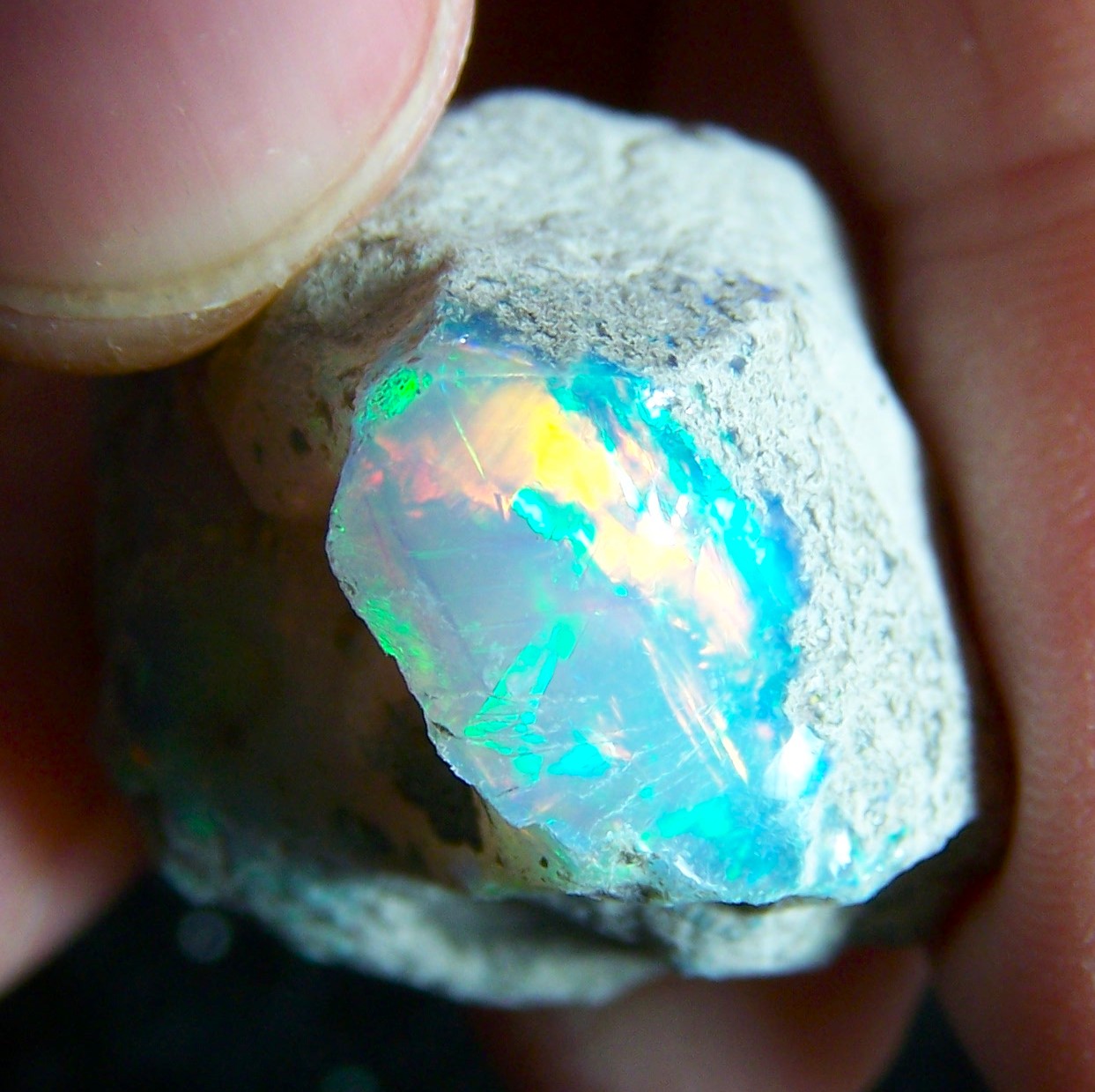 Ethiopian Opal Welo Rough * VIDEO 46.90 CTs AAA FIRE Cutting Grade USA DEALER