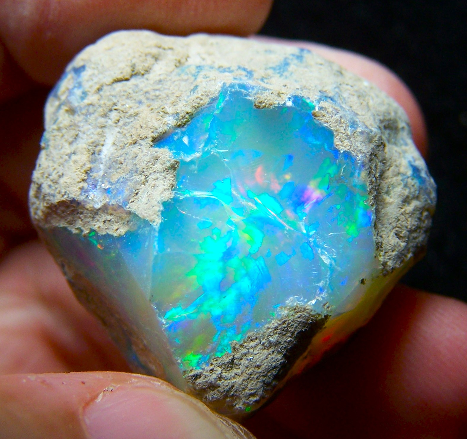 Ethiopian Opal Welo Rough * VIDEO 72.16 CTs AAA FIRE Cutting Grade USA DEALER