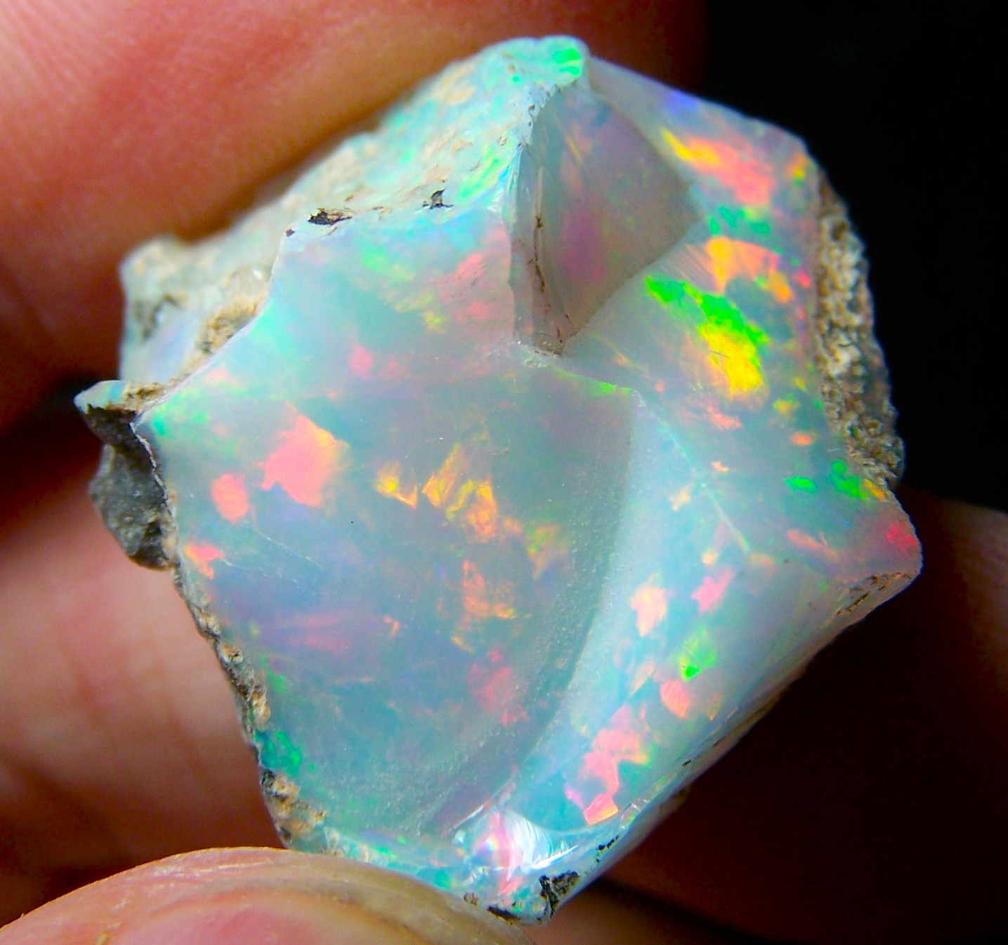 Ethiopian Opal Welo Rough * VIDEO 34.93 CTs AAA FIRE Cutting Grade USA DEALER