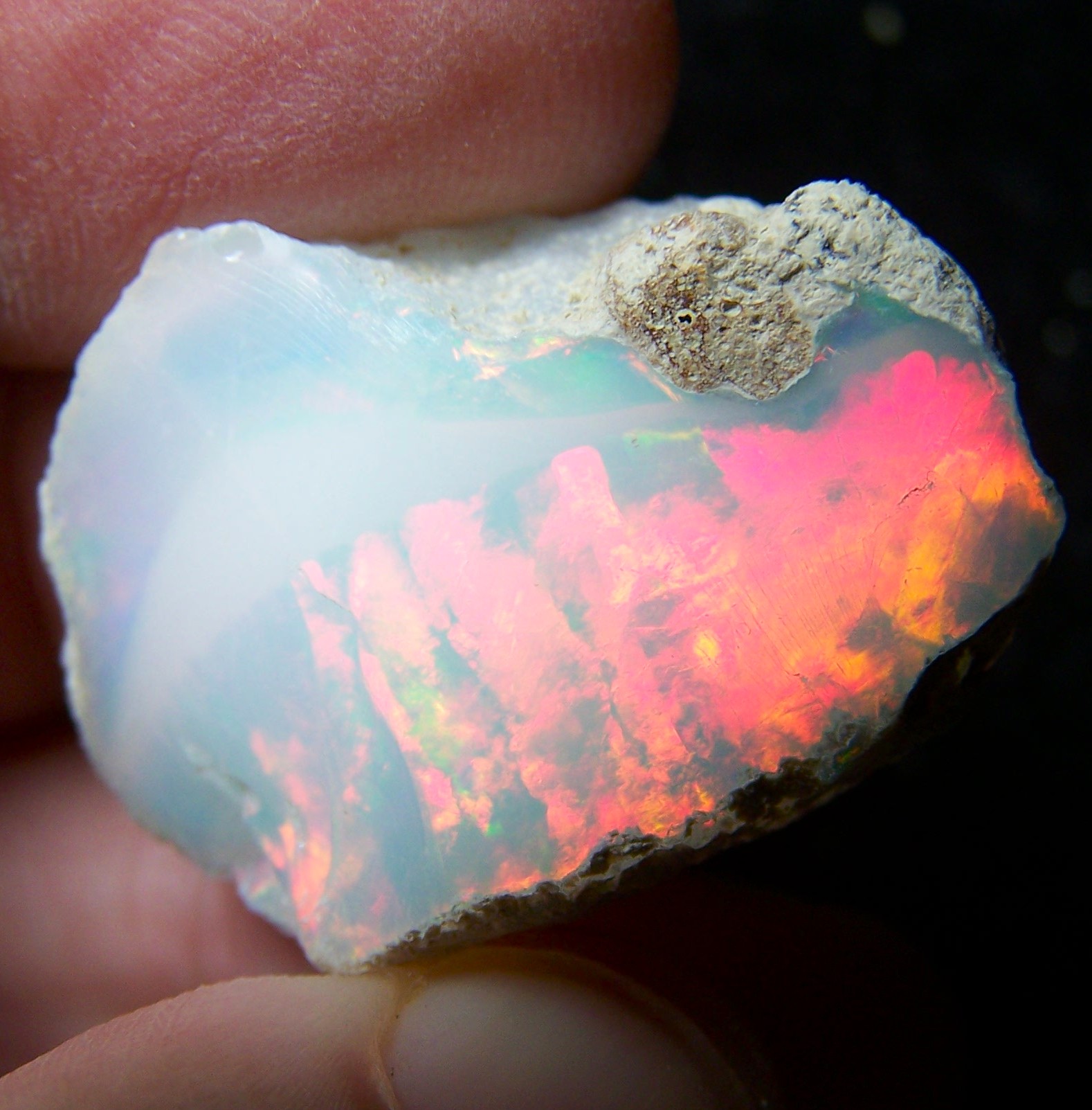 Ethiopian Opal Welo Rough * VIDEO 39.74 CTs AAA FIRE Cutting Grade USA DEALER